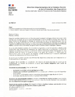 20201106 Lettre Préfet Influenza aviaire