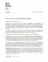 20203010 Lettre Préfet Confinement